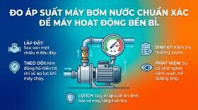Đo áp suất máy bơm nước chuẩn xác để máy hoạt động bền bỉ.