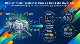 Đọc tem motor, cách chọn động cơ điện 3 pha chuẩn xác.