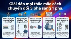 Giải đáp mọi thắc mắc cách chuyển đổi 3 pha sang 1 pha.