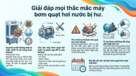Giải đáp mọi thắc mắc máy bơm quạt hơi nước bị hư.