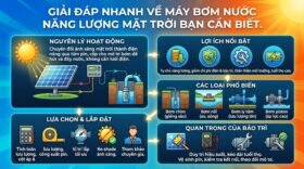 Giải đáp nhanh về máy bơm nước năng lượng mặt trời bạn cần biết.