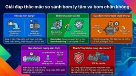 Giải đáp thắc mắc so sánh bơm ly tâm và bơm chân không.
