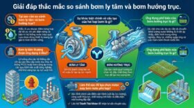 Giải đáp thắc mắc so sánh bơm ly tâm và bơm hướng trục.