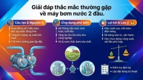 Giải đáp thắc mắc thường gặp về máy bơm nước 2 đầu.