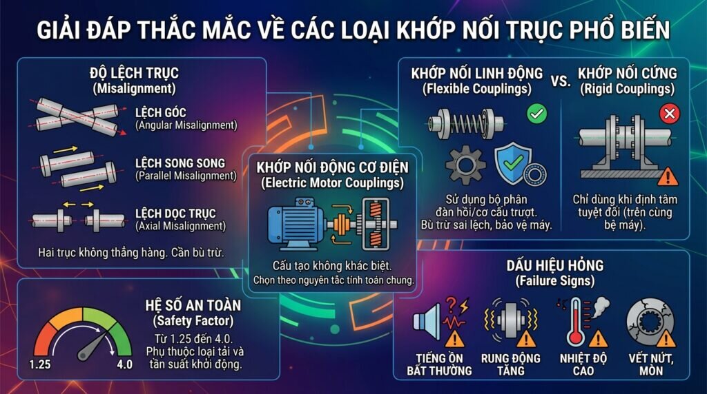 Giải đáp thắc mắc về các loại khớp nối trục phổ biến.