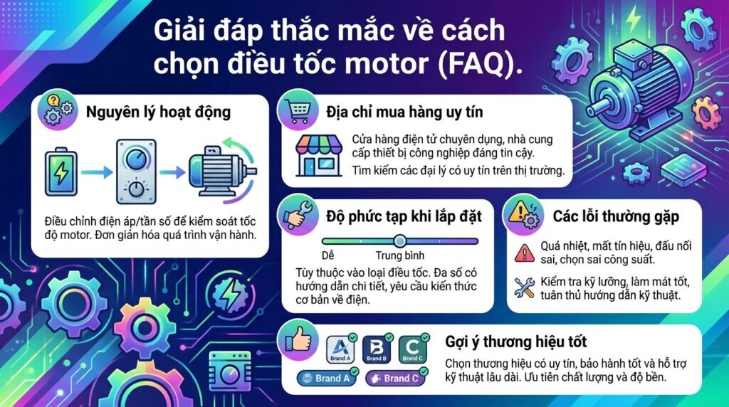 Giải đáp thắc mắc về cách chọn điều tốc motor (FAQ).