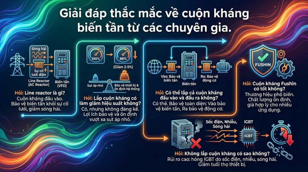 Giải đáp thắc mắc về cuộn kháng biến tần từ các chuyên gia.