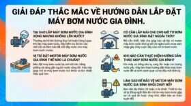 Giải đáp thắc mắc về hướng dẫn lắp đặt máy bơm nước gia đình.