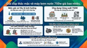 Giải đáp thắc mắc về máy bơm nước 750w giá bao nhiêu.
