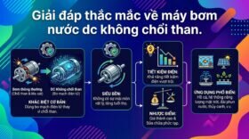 Giải đáp thắc mắc về máy bơm nước dc không chổi than.