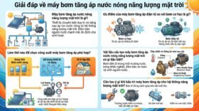 Giải đáp về máy bơm tăng áp nước nóng năng lượng mặt trời.