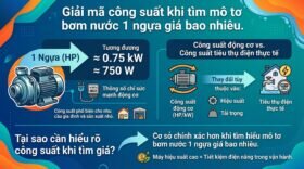 Giải mã công suất khi tìm mô tơ bơm nước 1 ngựa giá bao nhiêu.