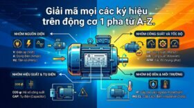 Giải mã mọi các ký hiệu trên động cơ 1 pha từ A-Z.