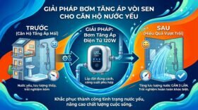 Giải pháp bơm tăng áp vòi sen cho căn hộ nước yếu.