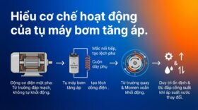 Hiểu cơ chế hoạt động của tụ máy bơm tăng áp.