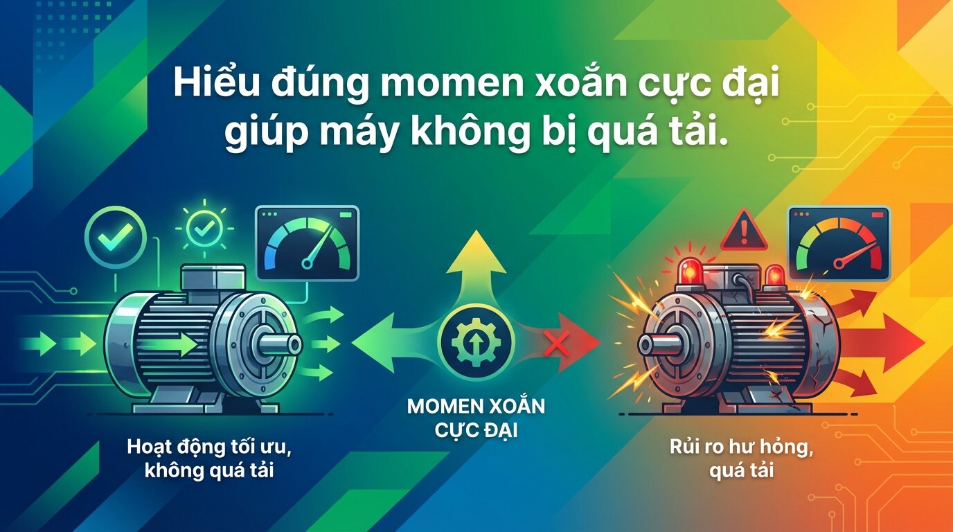Hiểu đúng momen xoắn cực đại giúp máy không bị quá tải.