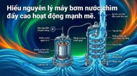 Hiểu nguyên lý máy bơm nước chìm đẩy cao hoạt động mạnh mẽ.