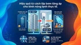 Hiệu quả từ cách lắp bơm tăng áp cho bình nóng lạnh thực tế.