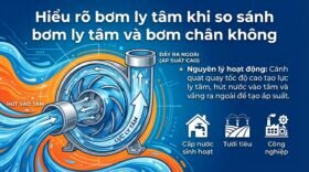 Hiểu rõ bơm ly tâm khi so sánh bơm ly tâm và bơm chân không.