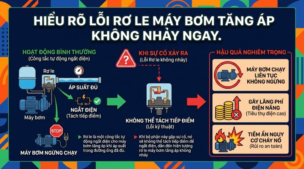 Hiểu rõ lỗi rơ le máy bơm tăng áp không nhảy ngay.