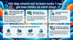 Hỏi đáp nhanh mô tơ bơm nước 1 ngựa giá bao nhiêu và cách chọn.