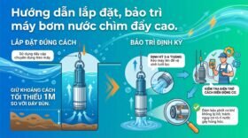 Hướng dẫn lắp đặt, bảo trì máy bơm nước chìm đẩy cao.