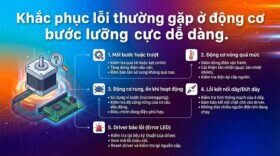 Khắc phục lỗi thường gặp ở động cơ bước lưỡng cực dễ dàng.