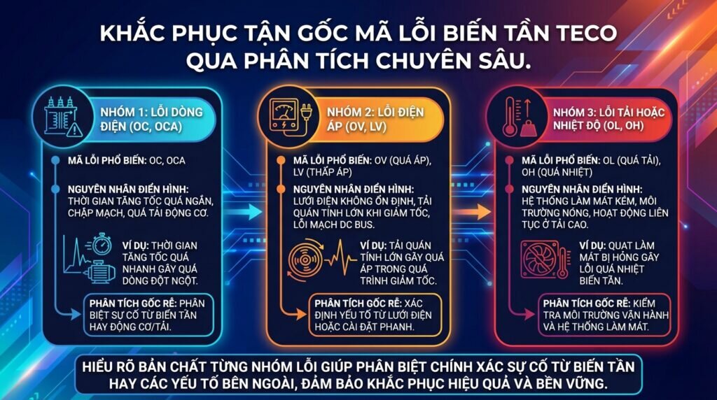 Khắc phục tận gốc mã lỗi biến tần teco qua phân tích chuyên sâu.
