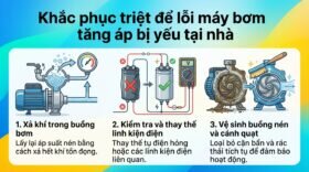 Khắc phục triệt để lỗi máy bơm tăng áp bị yếu tại nhà.