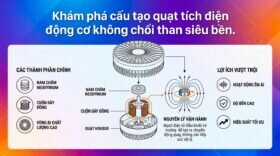 Khám phá cấu tạo quạt tích điện động cơ không chổi than siêu bền.