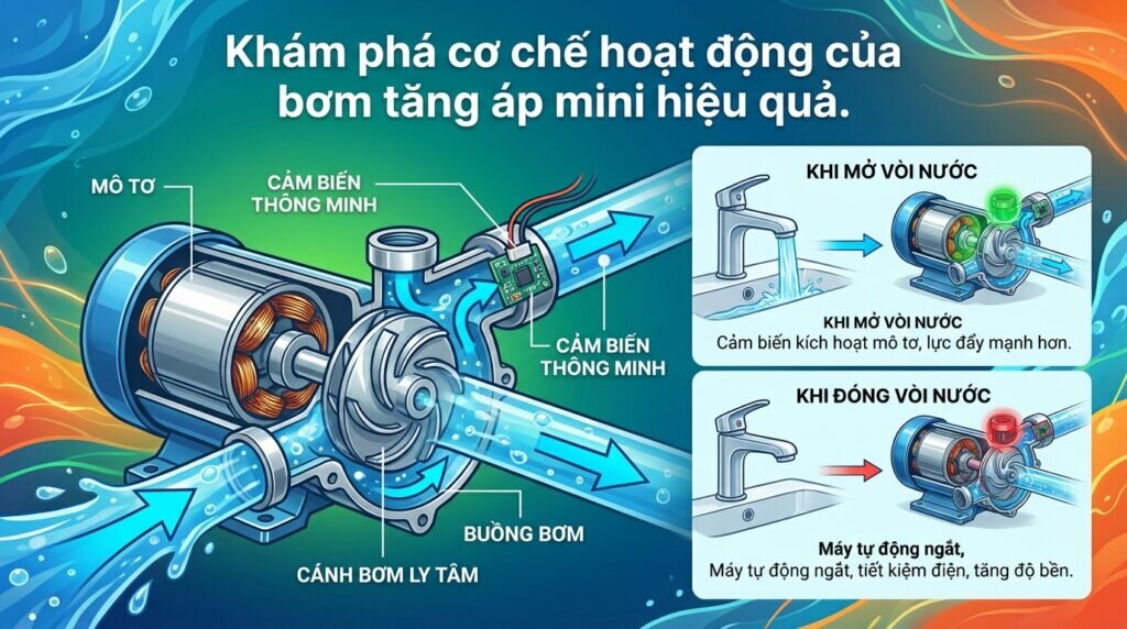Khám phá cơ chế hoạt động của bơm tăng áp mini hiệu quả.