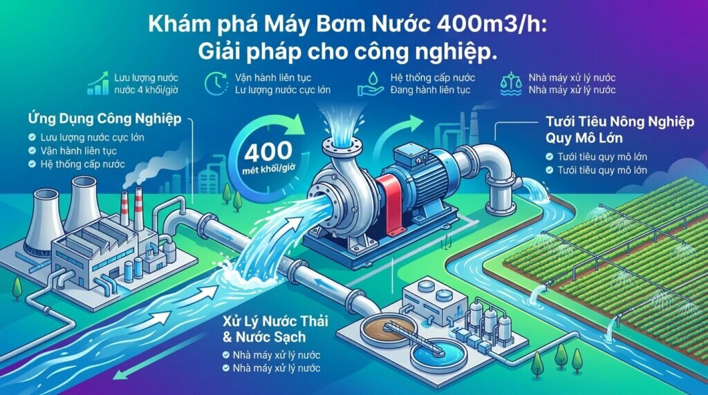 Khám phá Máy Bơm Nước 400m3/h: Giải pháp cho công nghiệp.