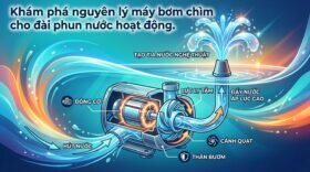 Khám phá nguyên lý máy bơm chìm cho đài phun nước hoạt động.