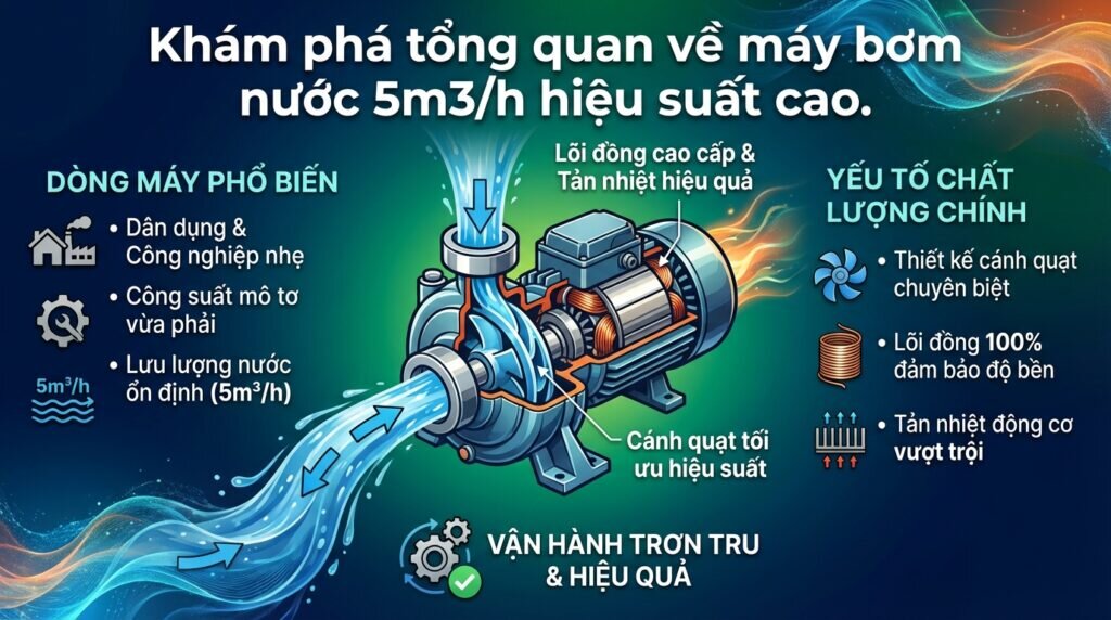 Khám phá tổng quan về máy bơm nước 5m3/h hiệu suất cao.