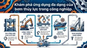 Khám phá ứng dụng đa dạng của bơm thủy lực trong công nghiệp.
