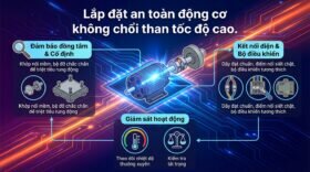 Lắp đặt an toàn động cơ không chổi than tốc độ cao.
