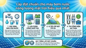 Lắp đặt chuẩn cho máy bơm nước năng lượng mặt trời hiệu quả nhất.