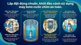 Lắp đặt đúng chuẩn, khởi đầu cách sử dụng máy bơm nước chìm an toàn.