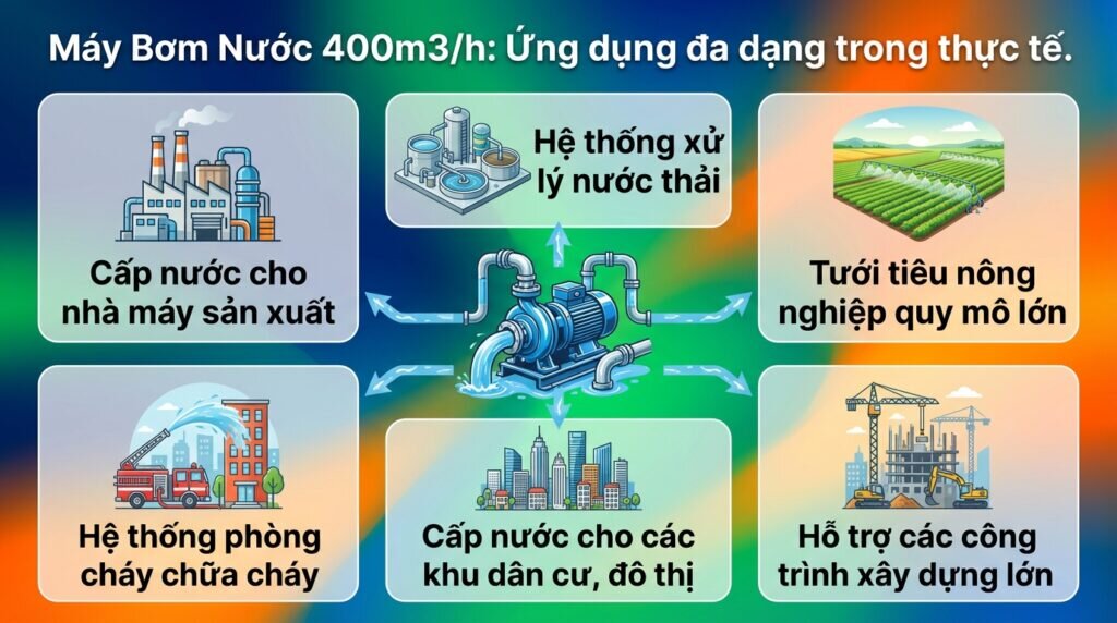 Máy Bơm Nước 400m3/h: Ứng dụng đa dạng trong thực tế.