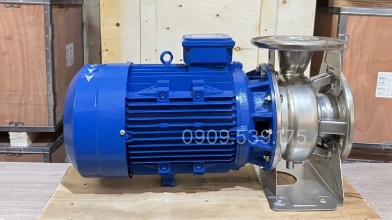 Máy bơm nước đẩy cao trục ngang đầu inox LEPONO EDH 15-30 3kW 4Hp.