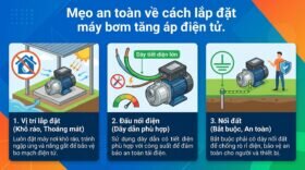 Mẹo an toàn về cách lắp đặt máy bơm tăng áp điện tử.