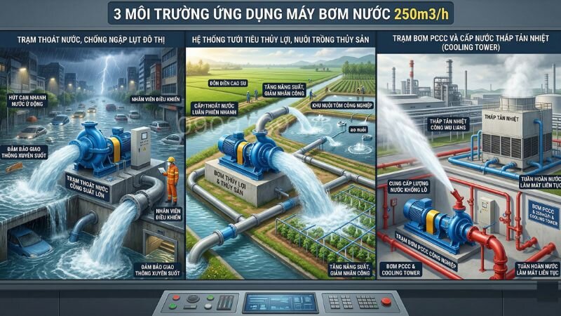 Môi trường của làm việc máy bơm nước 250m3h