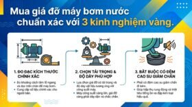 Mua giá đỡ máy bơm nước chuẩn xác với 3 kinh nghiệm vàng.