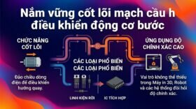 Nắm vững cốt lõi mạch cầu h điều khiển động cơ bước.