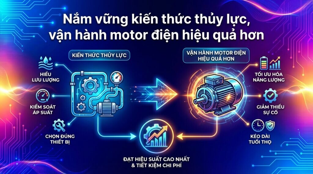 Nắm vững kiến thức thủy lực, vận hành motor điện hiệu quả hơn.