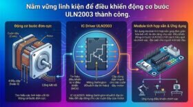Nắm vững linh kiện để điều khiển động cơ bước ULN2003 thành công.