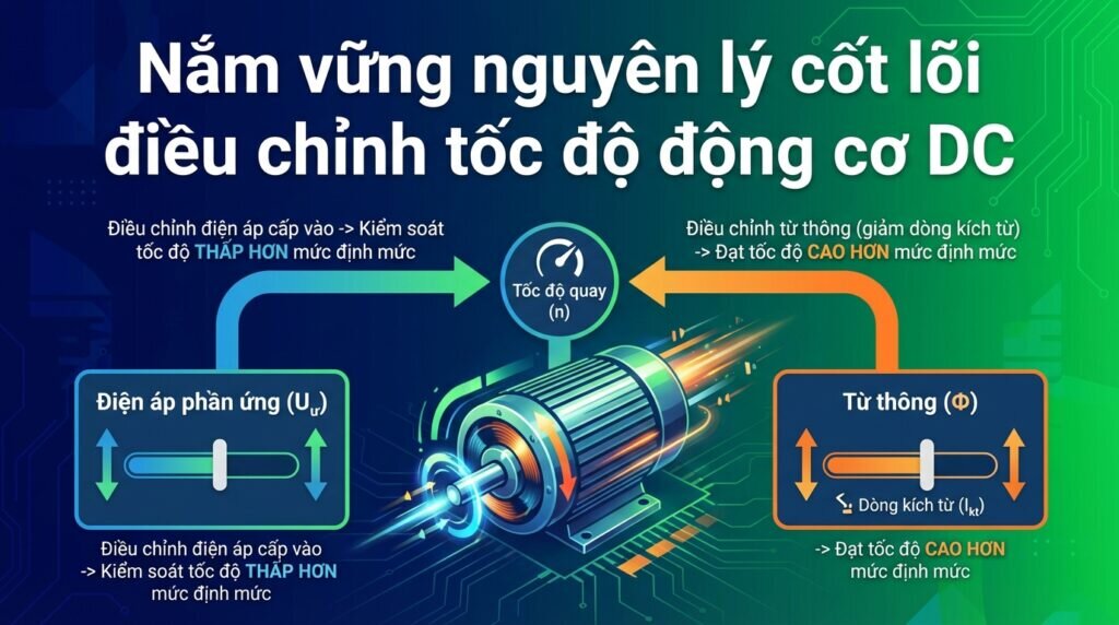 Nắm vững nguyên lý cốt lõi điều chỉnh tốc độ động cơ DC.