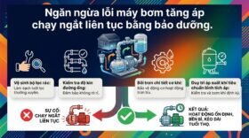 Ngăn ngừa lỗi máy bơm tăng áp chạy ngắt liên tục bằng bảo dưỡng.