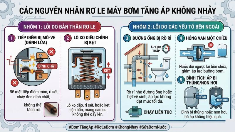 Nguyên nhân rờ le máy bơm
