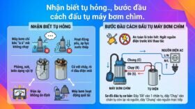 Nhận biết tụ hỏng, bước đầu cách đấu tụ máy bơm chìm.